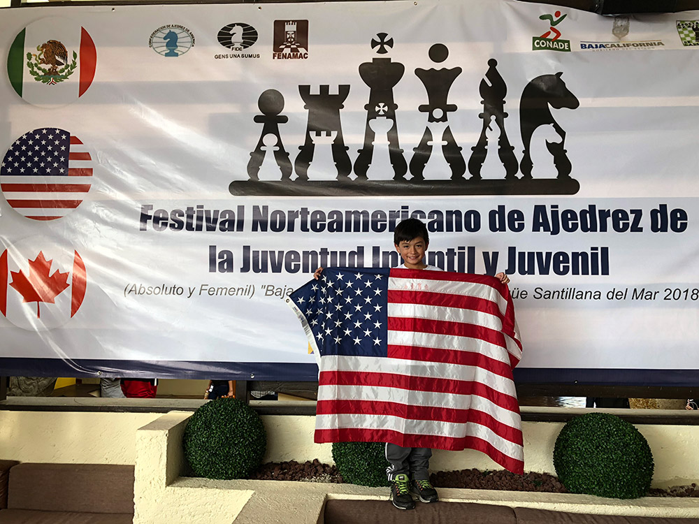 Oliver attends the North American Youth Chess Championships in Mexico. At this tournament, he competed against players from the United States, Canada, and Mexico. November, 2018